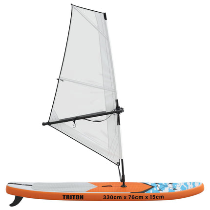 Oppusteligt SUP Board med Sejl TRITON 330 x 76 x 15 cm Blå til
