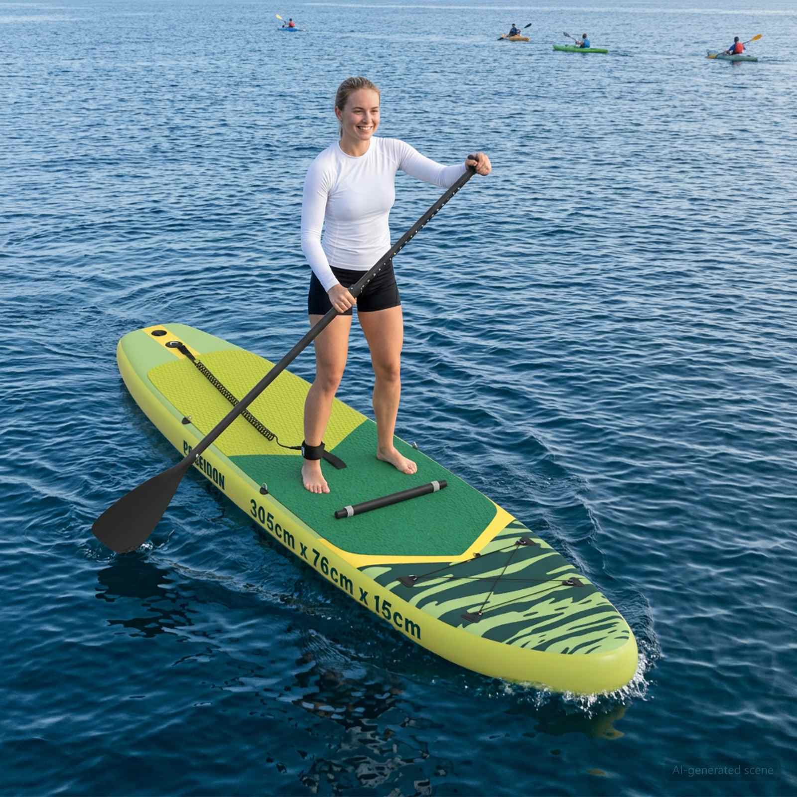 2 i 1 Kayak & SUP Paddle 203 x 19,5 cm Sort billede