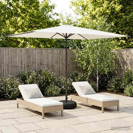 Haveparasol med base 200 x 300 cm Polyester Rektangulær
