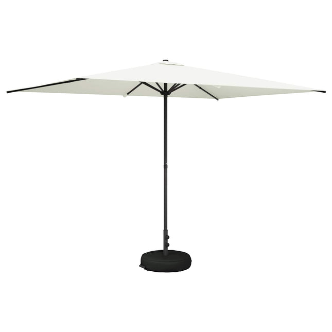 Haveparasol med base 200 x 300 cm Polyester Rektangulær