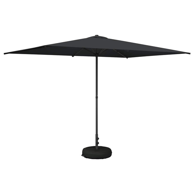 Haveparasol med base 200 x 300 cm Polyester Rektangulær