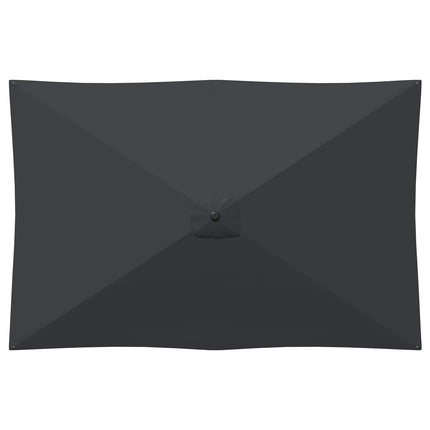 Haveparasol med base 200 x 300 cm Polyester Rektangulær