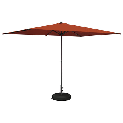 Haveparasol med base 200 x 300 cm Polyester Rektangulær