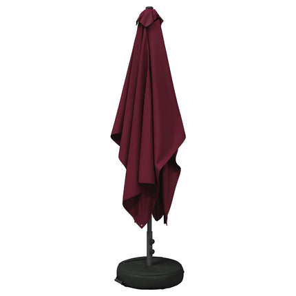 Haveparasol med base 200 x 300 cm Polyester Rektangulær