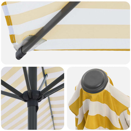 Haveparasol med base 200 x 300 cm Polyester Rektangulær