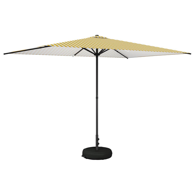 Haveparasol med base 200 x 300 cm Polyester Rektangulær