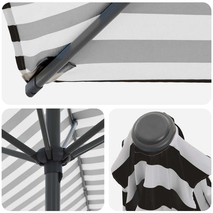 Haveparasol med base 200 x 300 cm Polyester Rektangulær