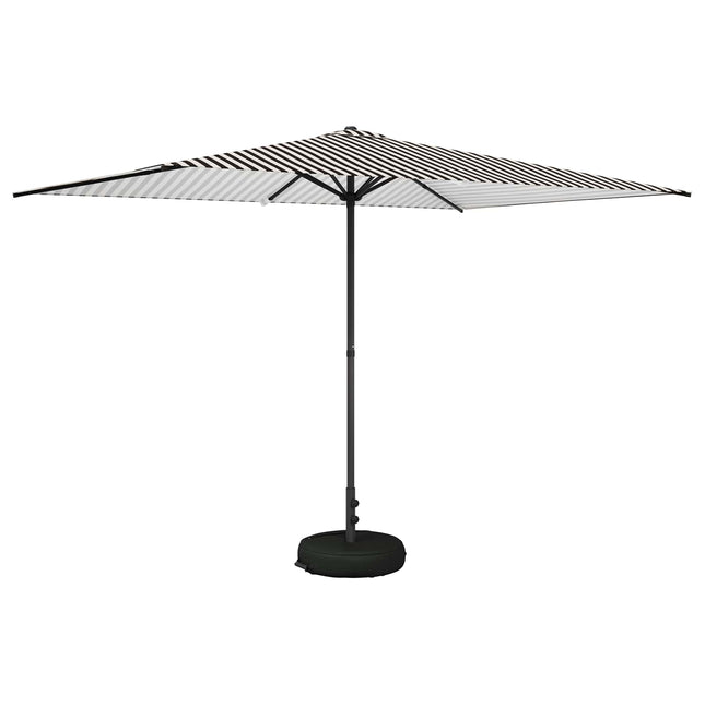 Haveparasol med base 200 x 300 cm Polyester Rektangulær