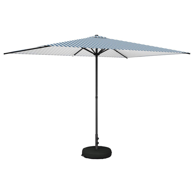 Haveparasol med base 200 x 300 cm Polyester Rektangulær