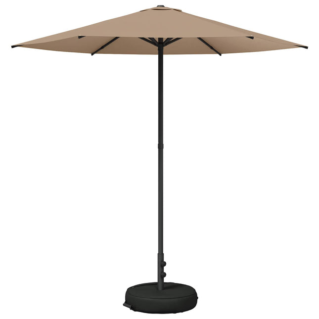 Haveparasol med base 230 x 230 cm Polyester Rektangulær Gråbrun