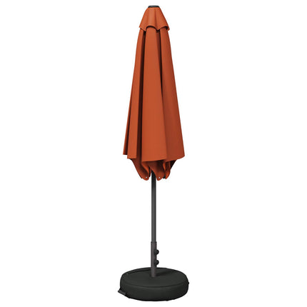 Haveparasol med base 230 x 230 cm Polyester Rektangulær