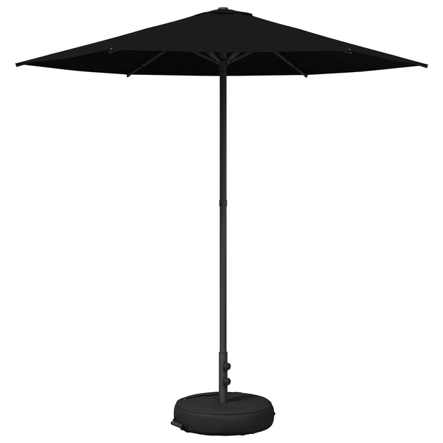 Haveparasol med base 230 x 230 cm Polyester Rektangulær Sort