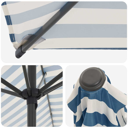 Haveparasol med base 230 x 230 cm Polyester Rektangulær