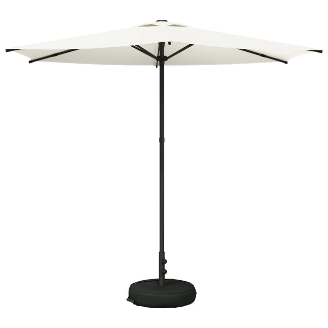 Haveparasol med base 270 x 270 cm Polyester Rektangulær