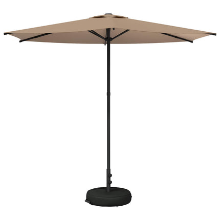Haveparasol med base 270 x 270 cm Polyester Rektangulær Gråbrun