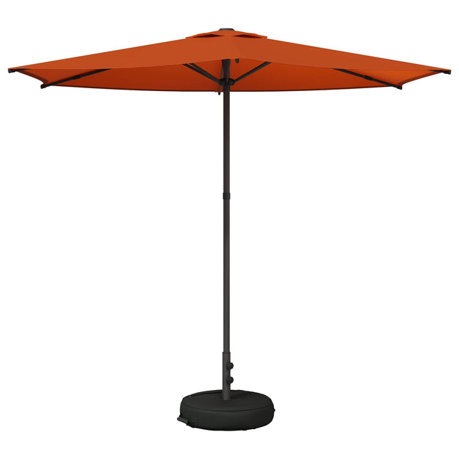 Haveparasol med base 270 x 270 cm Polyester Rektangulær