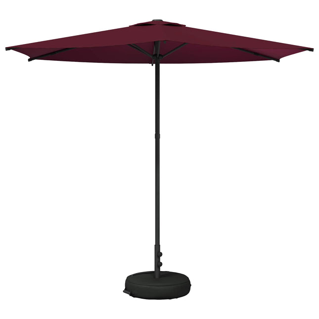 Haveparasol med base 270 x 270 cm Polyester Rektangulær