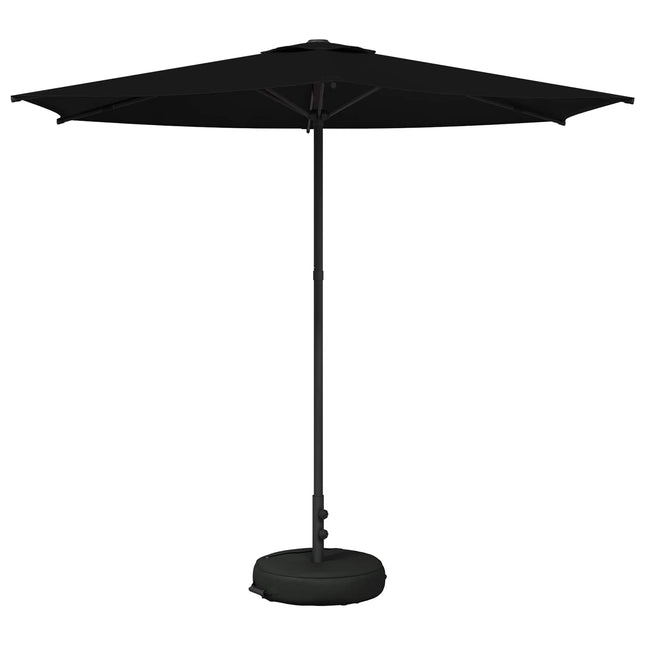 Haveparasol med base 270 x 270 cm Polyester Rektangulær Sort