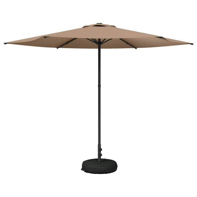Haveparasol med base 300 x 300 cm Polyester Rektangulær Gråbrun