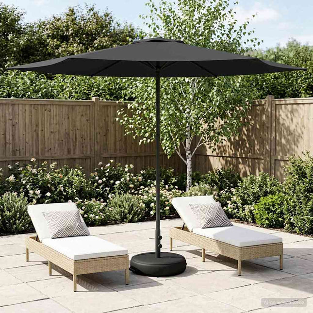 Haveparasol med base 300 x 300 cm Polyester Rektangulær