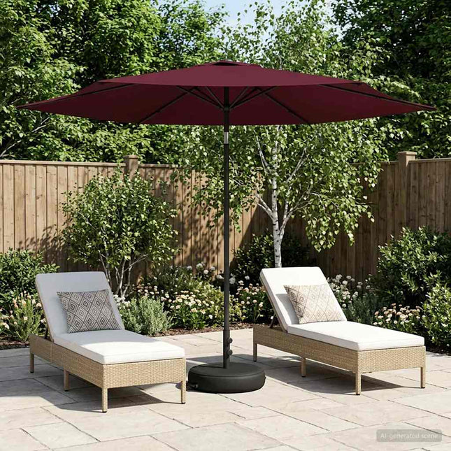 Haveparasol med base 300 x 300 cm Polyester Rektangulær