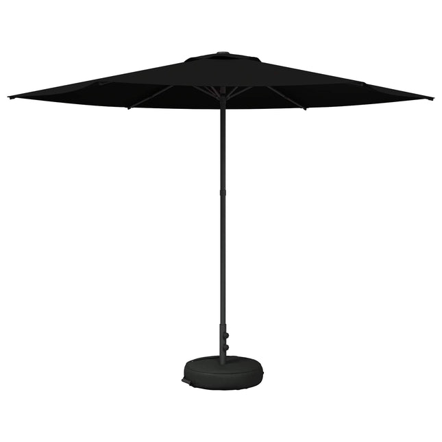 Haveparasol med base 300 x 300 cm Polyester Rektangulær Sort