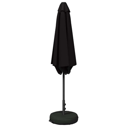 Haveparasol med base 300 x 300 cm Polyester Rektangulær Sort