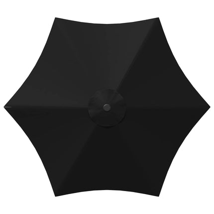 Haveparasol med base 300 x 300 cm Polyester Rektangulær Sort