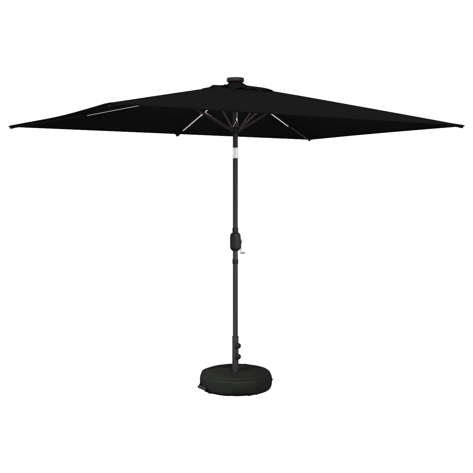 Have Parasol med LED Lygter 200 x 300 cm Polyester Sort