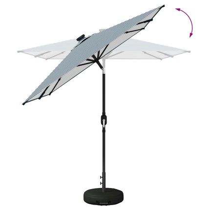 Haveparasol med LED lys og fod 200 x 300 cm Polyester