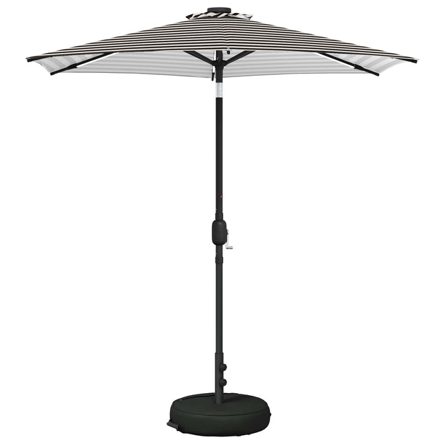 Haveparasol med LED lys og fod 230 x 230 cm Polyester