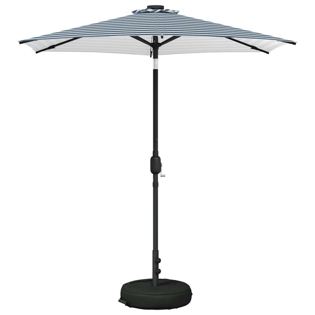 Haveparasol med LED lys og fod 230 x 230 cm Polyester