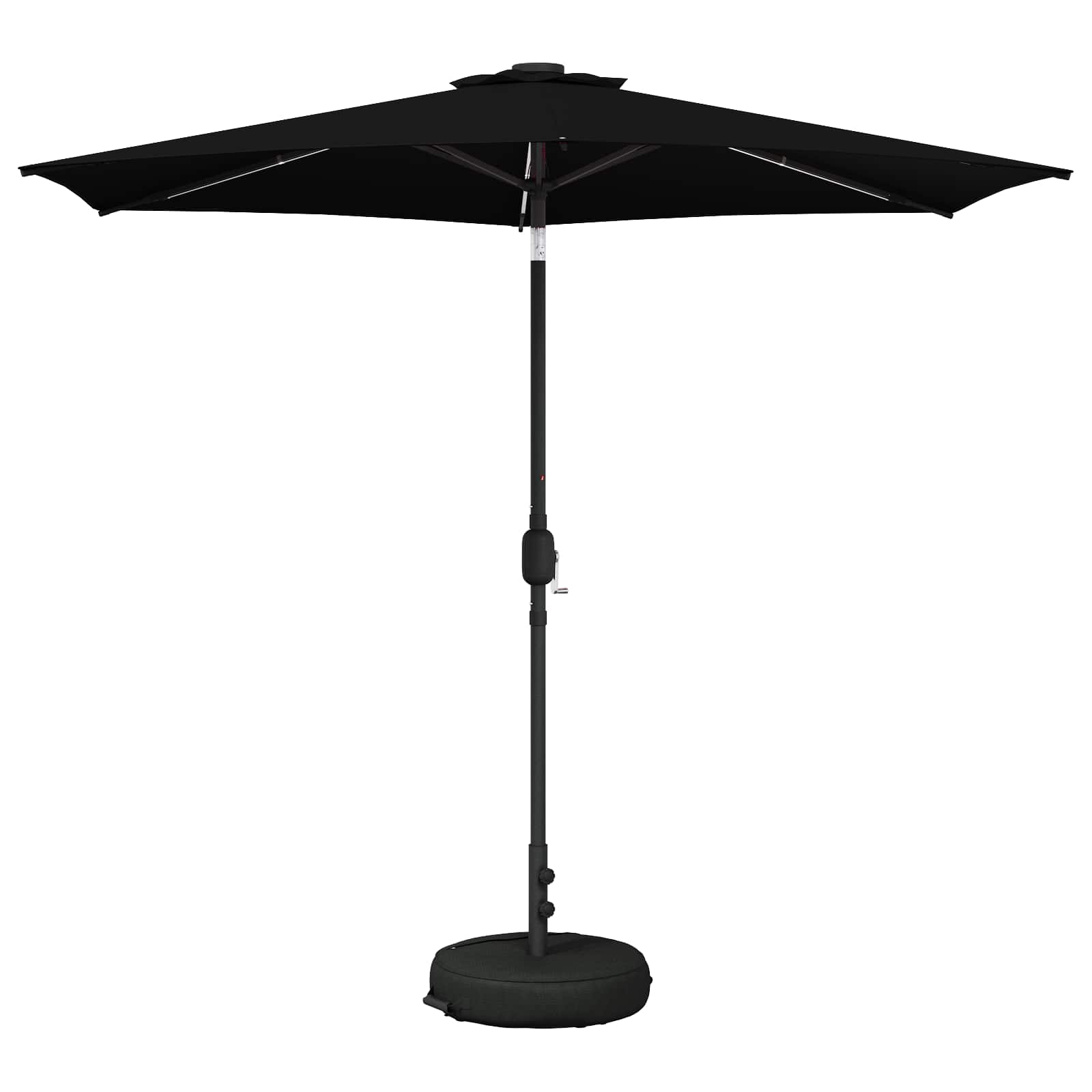 Have Parasol med LED Lygter 270 x 270 cm Polyester Sort
