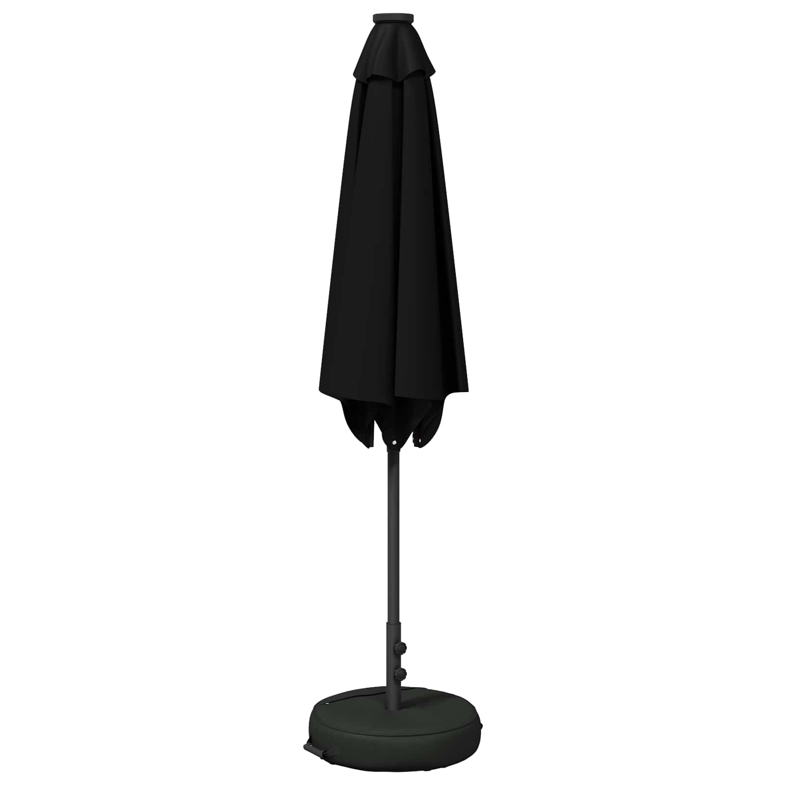 Have Parasol med LED Lygter 270 x 270 cm Polyester Sort