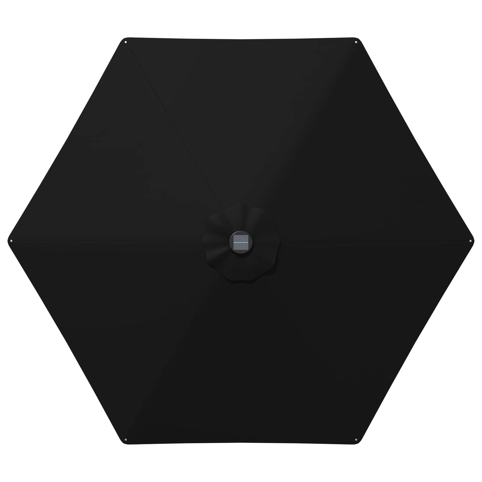 Have Parasol med LED Lygter 270 x 270 cm Polyester Sort