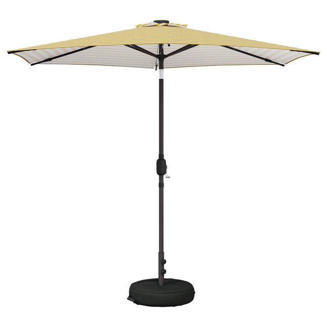 Haveparasol med LED lys og fod 270 x 270 cm Polyester