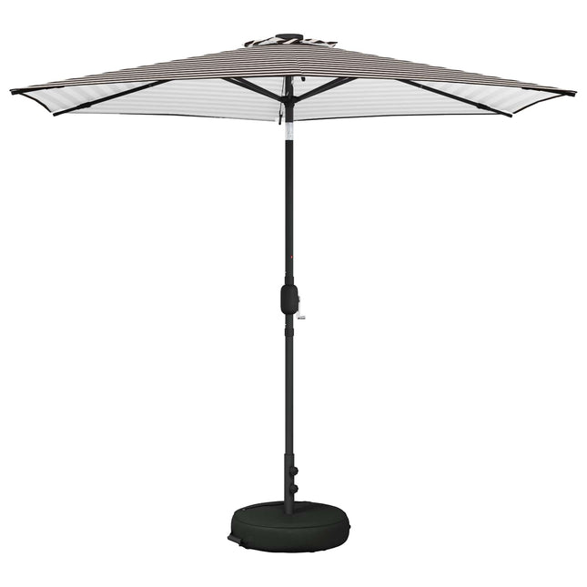 Haveparasol med LED lys og fod 270 x 270 cm Polyester