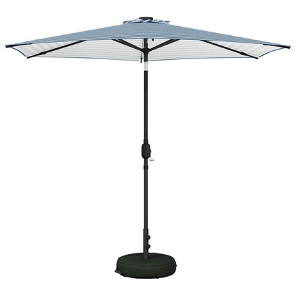 Haveparasol med LED lys og fod 270 x 270 cm Polyester
