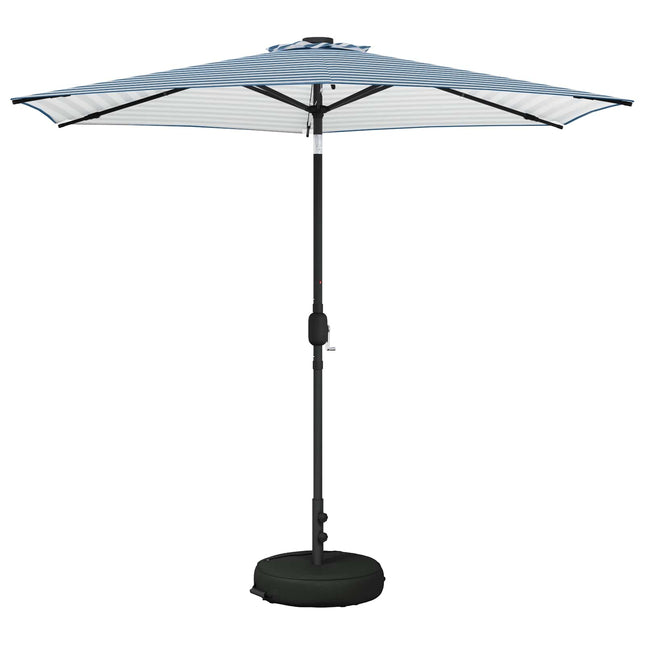 Haveparasol med LED lys og fod 270 x 270 cm Polyester