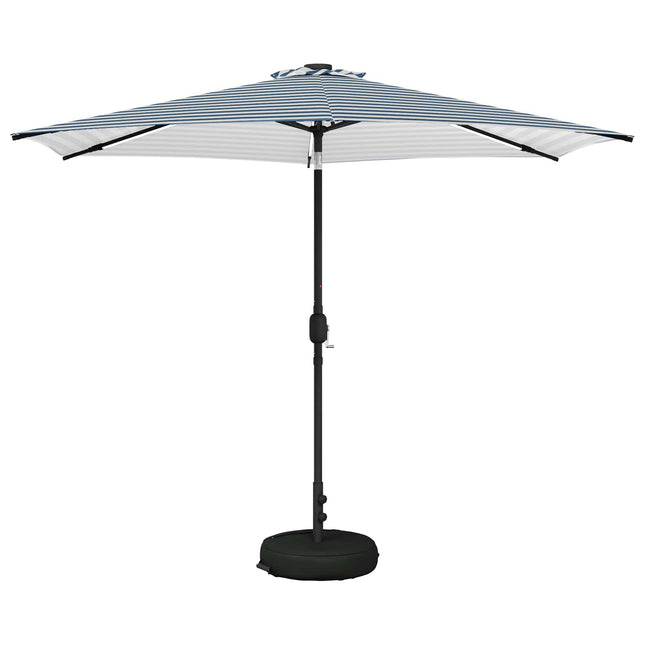 Haveparasol med LED lys og fod 300 x 300 cm Polyester