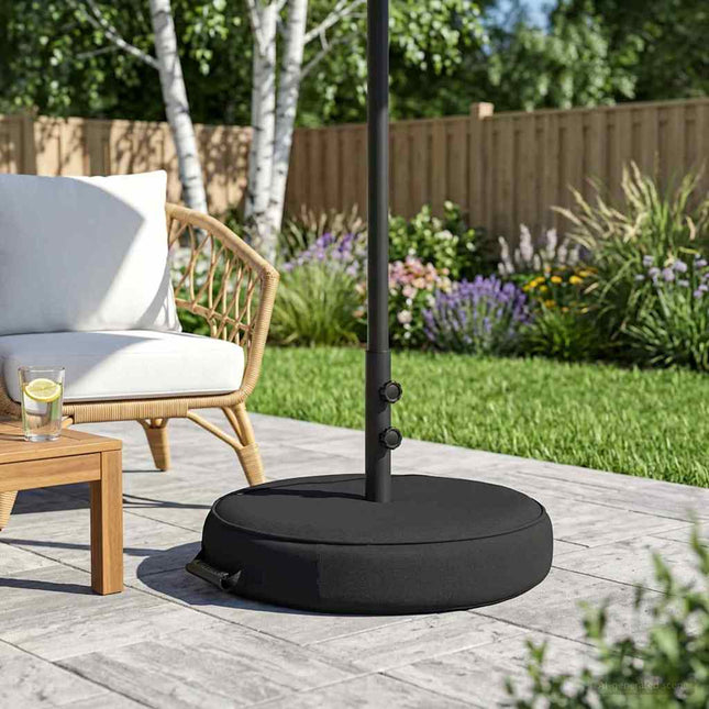 Patio parasolfod 53 x 53 x 40 cm Stål Sort