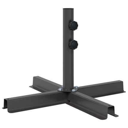 Patio parasolfod 53 x 53 x 40 cm Stål Sort
