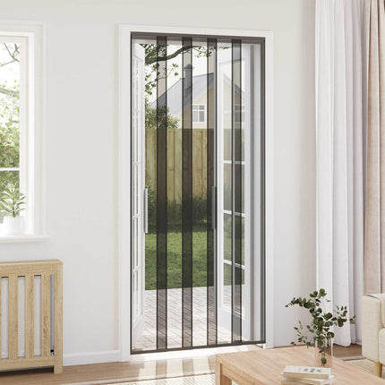 Insektdørskærm med netforhæng Sort 110 x 240 cm Polyester