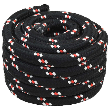 Bådsnor 4 mm 25 m Sort og rød
