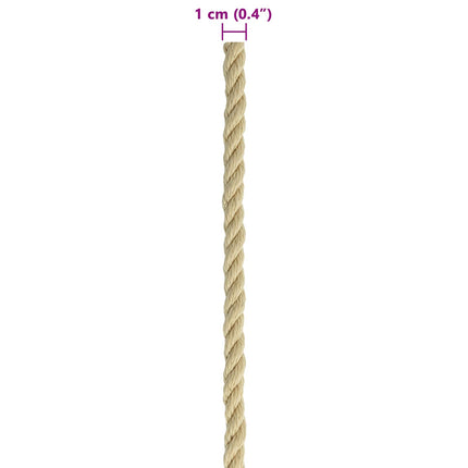 Bådsnor 10 mm 250 m Naturfarvet