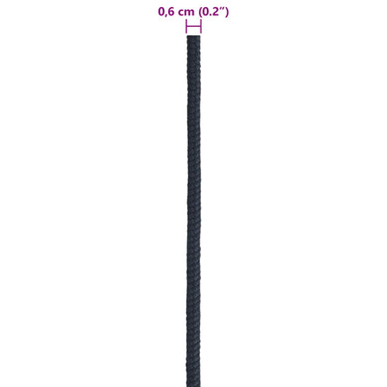 Bådsnor 0.6 mm 500 m Kongelig blå Polyester