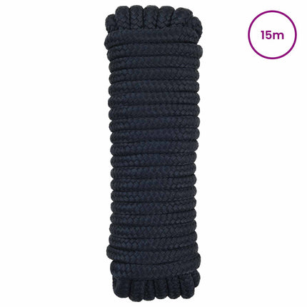 Bådsnor 14 mm 15 m Kongelig blå Polyester