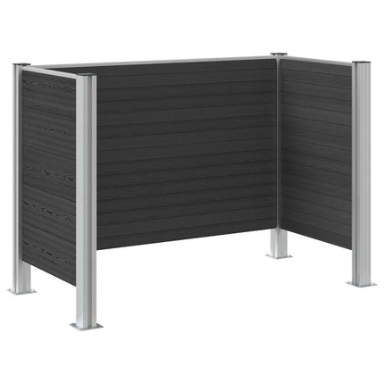 Affaldsbeholderhegn Grå 161 x 85 x 115 cm Aluminium og WPC