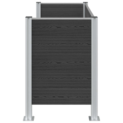 Affaldsbeholderhegn Grå 161 x 85 x 115 cm Aluminium og WPC