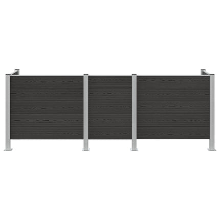 Affaldsbeholderhegn Grå 315 x 85 x 115 cm Aluminium og WPC